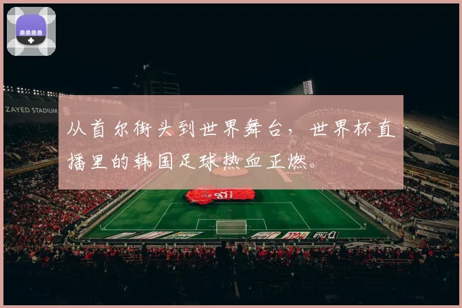 从首尔街头到世界舞台，世界杯直播里的韩国足球热血正燃。